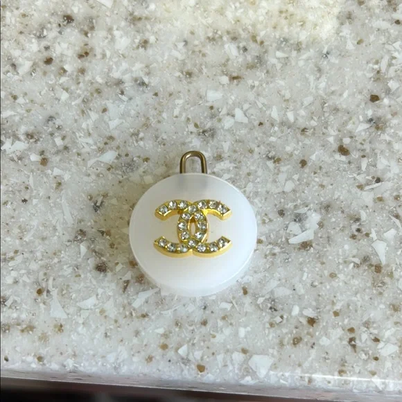 CHANEL Gold and White charms with Iconic CC Logo two charms included. - Picture 5 of 9